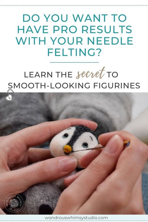 Have you ever looked at the work of long-time needle felters wondering how they made they wool figurines look so smooth and neat? My best advice to beginner needle felters will help you get the same result! Needle Felting Diy Tutorials, Wool Crafts Diy, Needle Felting Tutorial, Needle Felting Diy, Wool Felt Projects, Needle Felted Christmas, Wool Needle Felting, Felted Wool Crafts, Wool Animals