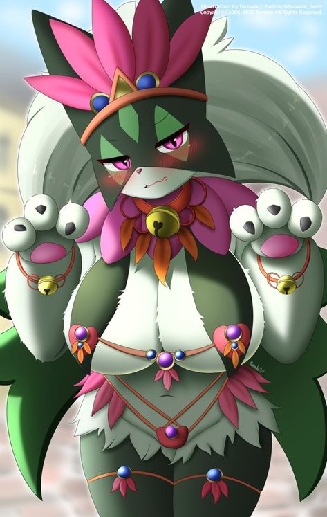 Artist: faroula twitt Cool Card Tricks, Anime Wolf Drawing, Pokemon Realistic, Pokemon Waifu, Cute Pokemon Pictures, Pokemon Teams, Anime Fnaf, Pokemon Fan Art, Anime Girlxgirl