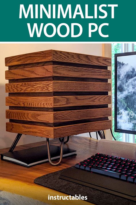 3d Printed Computer Case, Pc Case Ideas, Wood Pc Case, Pc Case Diy, Wood Computer Case, Diy Computer Case, Diy Pc Case, Custom Computer Case, Pc Building