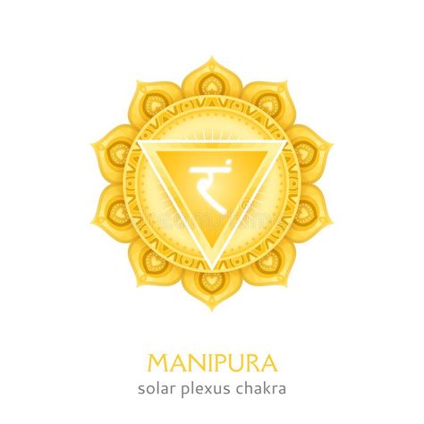 Manipura, solar plexus chakra symbol. Colorful mandala. Vector illustration. Design vector illustration Solar Plexus Chakra Healing, The Solar Plexus Chakra, Sacral Chakra Healing, Manipura Chakra, Chakra Healing Meditation, Holi Party, Root Chakra Healing, Chakra Symbols, Colorful Mandala