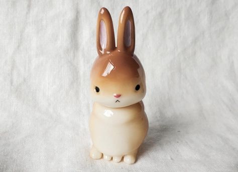 Bunny Clay, Bunny Ceramic, Diy Air Dry Clay, Fairy Floss, Handmade Things, Clay Diy Projects, Clay Craft, Sandy Liang, Fairy Girl