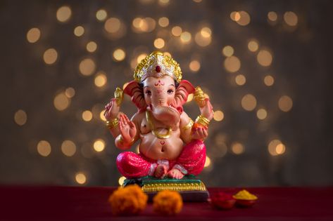 Download more Premium stock photos on Freepik Vinayaka Chavithi, Dancing Ganesha, Red Space, Ganesha Idol, Happy Ganesh Chaturthi Images, Lord Murugan Wallpapers, Baby Ganesha, Ganesh Chaturthi Images, Ganesh Photo