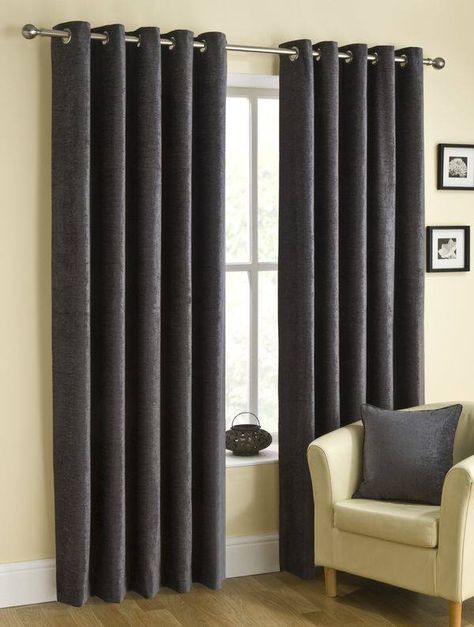 Jane Plum Curtains Homemade Curtains, Plain Curtains, Eyelet Curtains, Custom Made Curtains, Made To Measure Blinds, Window Types, Grey Curtains, Pewter Color, How To Make Curtains