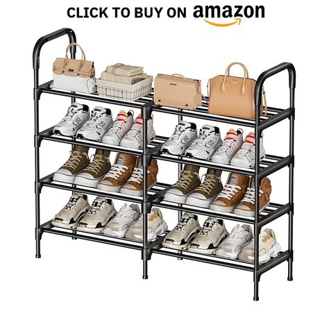 Shoe Rack, 4 Tier Shoe Storage, Metal Shoe Organizer, for Closet, Entryway, Free-Standing Shoe Rack, Easy to Assemble, Up to 20 Pairs of Shoes

#homedesign #homedecor #housedesign #housedecor #room #roomdecor #roomdesign #interior #design #home #house #furniture #decor #bedroom #kitchen #livingroom Shoe Storage Metal, Shoe Organizer For Closet, Organizer For Closet, Shoe Shelves, Shoe Rack Organization, Organized Storage, Shoe Shelf, Entryway Organization, Study Material