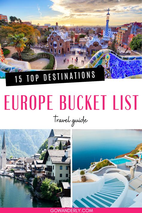 Get inspired with a list of must-visit European destinations and start planning your next trip. Top Countries To Visit In Europe, Top Places To Visit In Europe, Countries Bucket List, Honeymoon Europe Destinations, Places In Europe To Travel, Bucket List Places In Europe, Cheapest European Countries To Visit, Ultimate European Bucket List, Top Countries To Visit