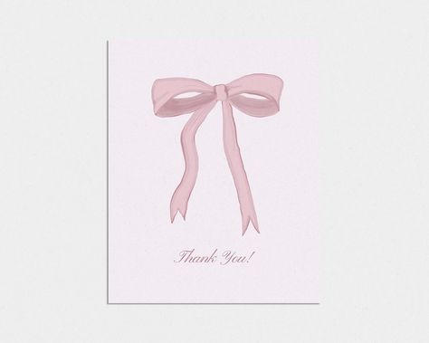 new thank you cards 🎀 now in the shop #etsyfinds #etsyfindsoftheday #thankyoucards #thankyoucard #coquette #ribbons #priscilla Coquette Thank You Card, Minimal Font, Gratitude Cards, Etsy Finds, Card Ideas, Thank You Cards, Ribbon, Thank You, Quick Saves