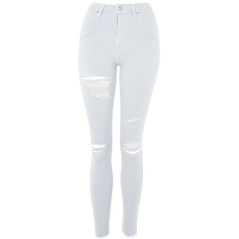 Women's Topshop Jamie Super Rip Raw Hem Skinny Jeans ($80) ❤ liked on Polyvore featuring jeans, pants, white, high waisted jeans, high-waisted jeans, ripped jeans, skinny jeans and high-waisted skinny jeans White High Waisted Jeans, High Waisted Ripped Jeans, High Waisted Distressed Jeans, White Ripped Jeans, White Distressed Jeans, Black Jeans Women, Jeans High Waisted, Cute Pants, Nice Outfits