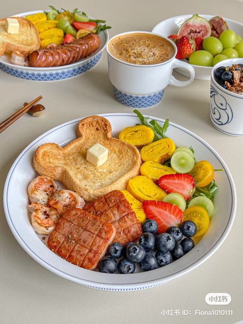 Cultural Breakfast, Korean Breakfast, Cute Breakfast Ideas, Cute Breakfast, Asian Breakfast, Plats Healthy, Kawaii Cooking, Healthy Food Dishes, Food Breakfast