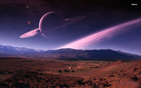 Purple planet Sci Fi Wallpaper, Art Spatial, 2560x1440 Wallpaper, Sci Fi Landscape, Sky Images, Terra Nova, Planets Wallpaper, Planets Art, Space Planets