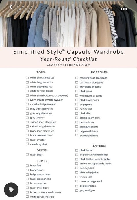 Wardrobe Template, Timeless Clothes, Style Capsule Wardrobe, Wardrobe Checklist, Style Capsule, Capsule Wardrobe Checklist, Outfit Minimalist, Classic Capsule Wardrobe, Capsule Closet