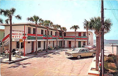 Waters Edge Motel, Panama City Beach, Florida Panama City Florida, Street Aesthetic, Panama City Beach Florida, Vintage Hotels, Outdoors Tattoo, Hotel Motel, Old Florida, Vintage Florida, Panama City Beach