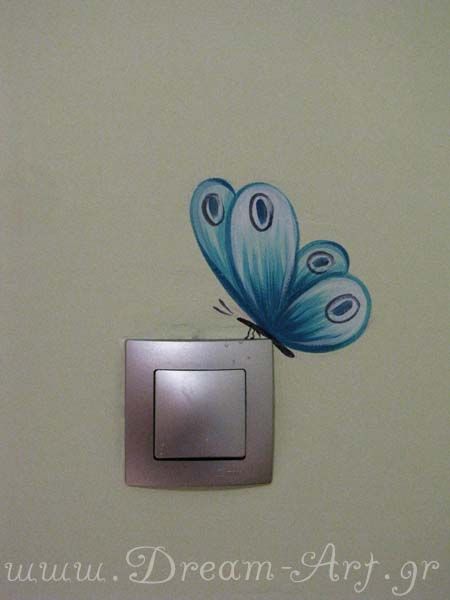 batterfly Creative Switch Board Art, Butterfly Wall Painting, Switchboard Painting, Switch Board Painting, Switch Board Art, Simple Wall Paintings, Home Wall Painting, Wall Drawings, Switch Board