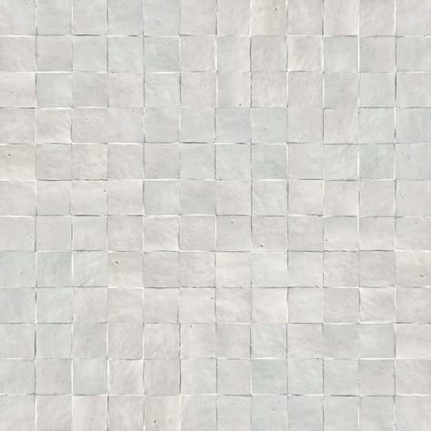 White Mosaic Tile Bathroom, Zellige Mosaic, Cement Bathroom Floor, Kitchen Tile Mosaic, Cement Bathroom, Tiles For Home, Tile Moroccan, White Mosaic Tile, Mosaic Bathroom Tile