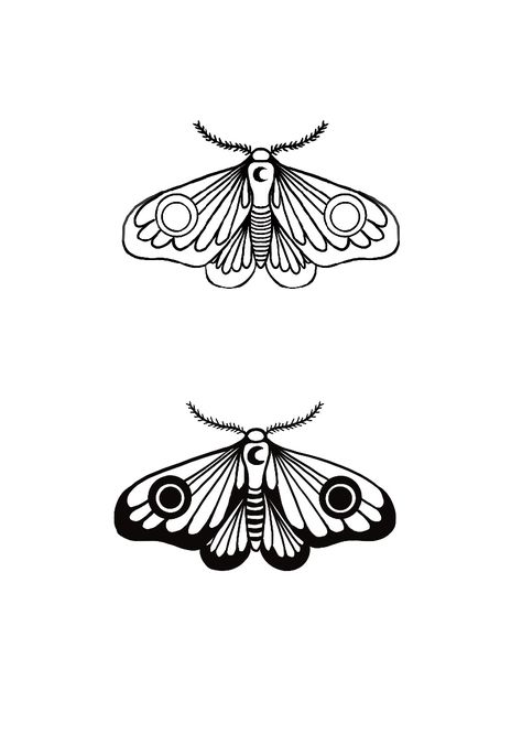 Simple Moth Tattoo Ideas, Matching Bug Tattoos, Moth Flash Tattoo, Moth Tattoo Flash, Simple Moth Tattoo, Tattoo Papillon, Traditional Moth Tattoo, Traditional Tattoo Outline, Tatuaje Cover Up