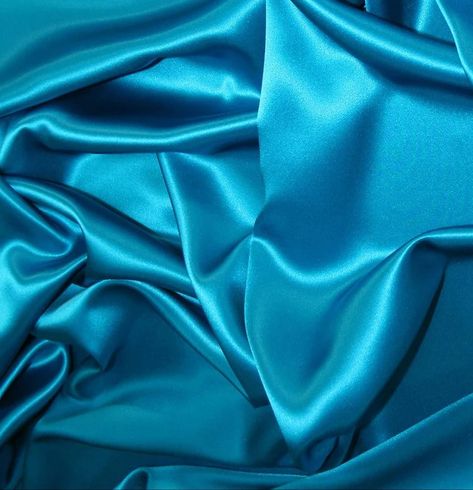 Aqua color for volume I collection Satin Fabric Background, Silky Bedding, Materials Gown Style, Blue Satin Fabric, Satin Fabrics, Fabric Board, Color Combinations For Clothes, Silk Satin Fabric, Craft Area