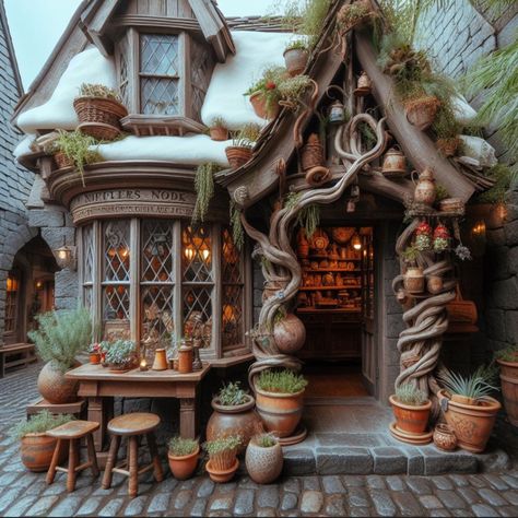 Fairy Houses Interior, Whimsical Rooms, Cottage Village, Whimsical Room, Vintage Coffee Shops, Fairytale Houses, Forest Cafe, The Old Curiosity Shop, Florence Art