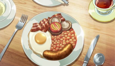 Anime Cooking, Manga Food, British Breakfast, Typical British, Anime Bento, Anime Foods, Magus Bride, Chop Chop, The Ancient Magus Bride