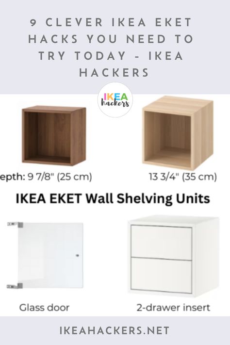 Discover how to maximize your IKEA EKET units with these 9 genius hacks. From adding an extra shelf to creating a stylish sideboard, we’ll show you how to take your EKET furniture to the next level. Eket Cubes Ideas, Eket Cabinet Ikea Hack, Eket Wall Mounted Ideas, Eket Ikea Hacks Bedroom, Eket Bedside Table, Eket Entryway, Eket Wall Ideas, Ikea Eket Bedroom, Ikea Eket Living Room