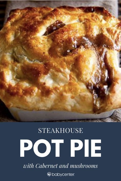 Steak Pot Pie, Mushroom Pot Pie Recipe, Beef Pot Pie, Steak And Ale Pot Pie, Steak And Mushroom Pot Pie, Steak Mushroom Gruyere Pie, Pie Chicken Mushroom, Steak Pie Recipe, Steak And Mushroom Pie