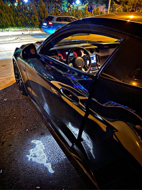 #mustang #cars #usa #nightlife #night #black #ford Mustang At Night, Mustang Night, Black Mustang, Ford Mustang Ecoboost, Year Vision Board, Mustang Ecoboost, Cars Usa, No See, Mustang Cars