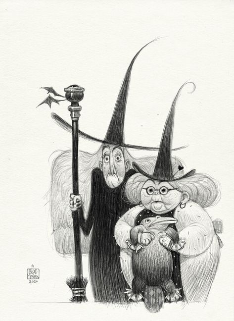 ArtStation - Witchtober, Blad Moran Baba Jaga, Witch Drawing, Witch Characters, 동화 삽화, Creation Art, Halloween Illustration, 캐릭터 드로잉, Witch Art, Art Et Illustration