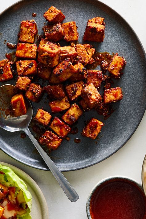 Bulgogi-Style Tofu Recipe - NYT Cooking Quick Kimchi, Best Tofu Recipes, Turkey Style, Mapo Tofu, Tofu Recipe, Healthy Salmon, Veggie Delight, Crispy Tofu, Nyt Cooking