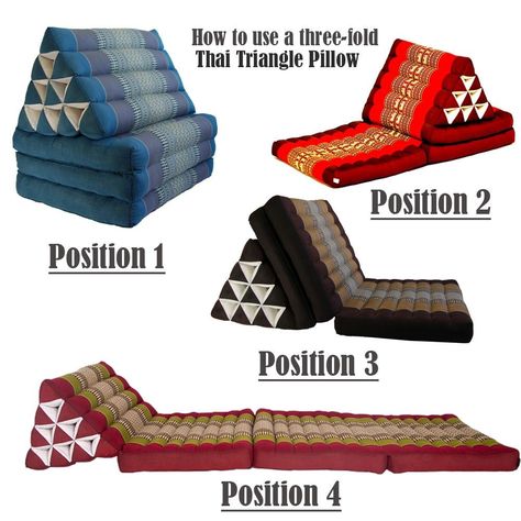 Thai Pillow Triangles, Thai Triangle Pillow, Triangle Bed, Kids Wooden Table, Thai Decor, Daybed Cushion, Triangle Pillow, Pillow Mattress, Bantal Sofa