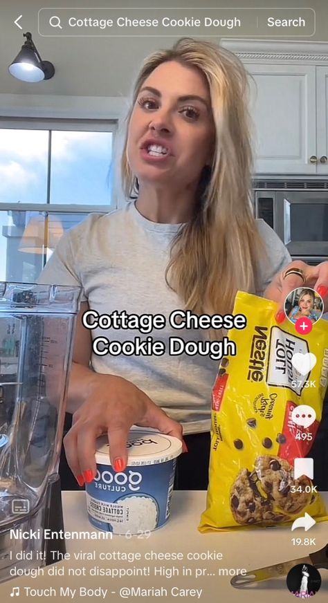 Cottage Cheese Edible Cookie Dough Is The New Viral Food Hack, And It's Actually Really Good Good Culture Cottage Cheese Recipes, Cookie Dough Ingredients, Gooey Cookies, Cheese Cookies, Cottage Cheese Recipes, Edible Cookie Dough, Edible Cookies, Chocolate Brands, Low Carb Sweets