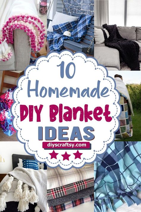 DIY Blanket Ideas Making Blankets No Sew, Easy Tie Blanket, Christmas Blankets Diy, Easy Fleece Blanket, Blanket Ideas Sewing, Diy Christmas Blanket, Diy Blanket Ideas, Flannel Blanket Diy, How To Make A Blanket