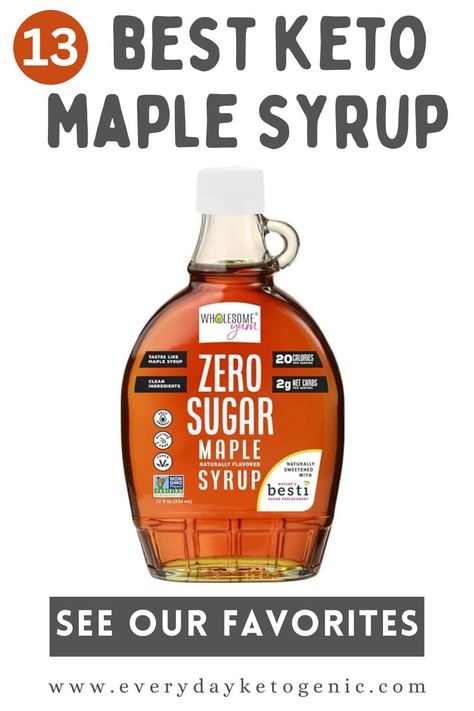 13 Best keto maple syrup brands: Sugar-Free Syrups Sugar Free Syrup Recipe, Keto Maple Syrup, No Carb Breakfast, Organic Pancakes, Maple Syrup Recipes, Alternative Sweeteners, Sugar Free Maple Syrup, Low Carb Treats, Sugar Free Syrup