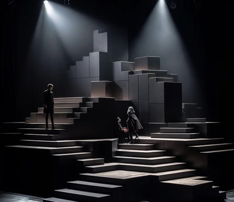 Contemporary Stage Design, Abstract Set Design Theatre, Modern Set Design, Abstract Stage Design, Abstract Set Design, Futuristic Set Design, Stage Scenography, Abstract Theatre, Stage Design Concert