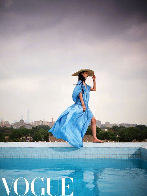 Ling Chen in 'Water Flight' by Primol Xue Vogue China July 2020 — Anne of Carversville Swimming Pool Model Photography, Swimming Pool Editorial, Creative Pool Photography, Summer Model Photography, Swimming Pool Pose Ideas, Summer Editorial Photoshoot, Swimming Pool Photoshoot Ideas, Pool Fashion Photography, Resort Editorial