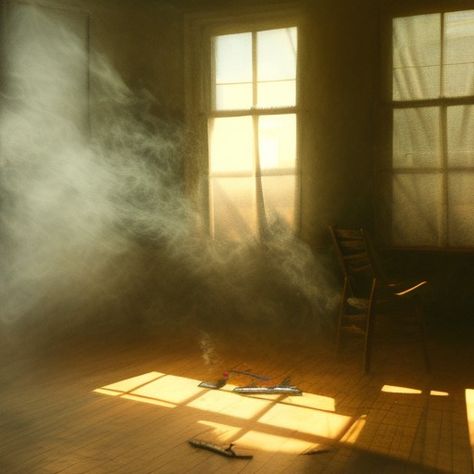 In the afternoon of the weekend, I sat on the chair in the living room and smoked a pipe quietly, the smoke was lingering, and the soft sunlight shone into the window. I was thinking Smokey Room Aesthetic, Cinematic Palette, Funny Story, Safe Water, Ghost Writer, Golden Child, The Chair, Photo Series, Dark Room