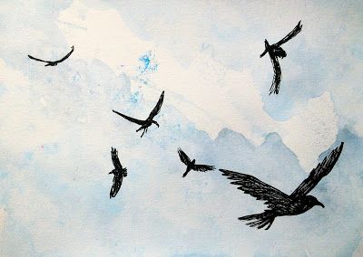 Birds In The Distance Drawing, Birds In Flight Drawing, Flying Birds Painting, Flying Bird Drawing, Drawing Birds, Window Drawing, Paintings Ideas, Draw Shapes, General Ideas