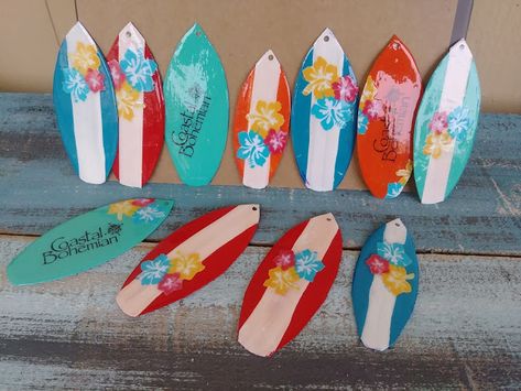 Diy Surfboard, Christmas Decorations Australian, Nautical Christmas Ornaments, Beach Story, Seahorse Ornament, Diy Nautical, Beach Christmas Decorations, Bohemian Diy, 2023 Beach