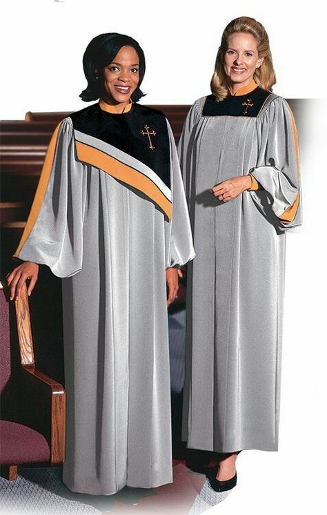 Modern Choir Uniform Ideas, Bishop Outfit, Academic Robes, Material Gown, Ministry Apparel, Academic Gown, Outfit Images, Choir Robes, Materials Gown Style