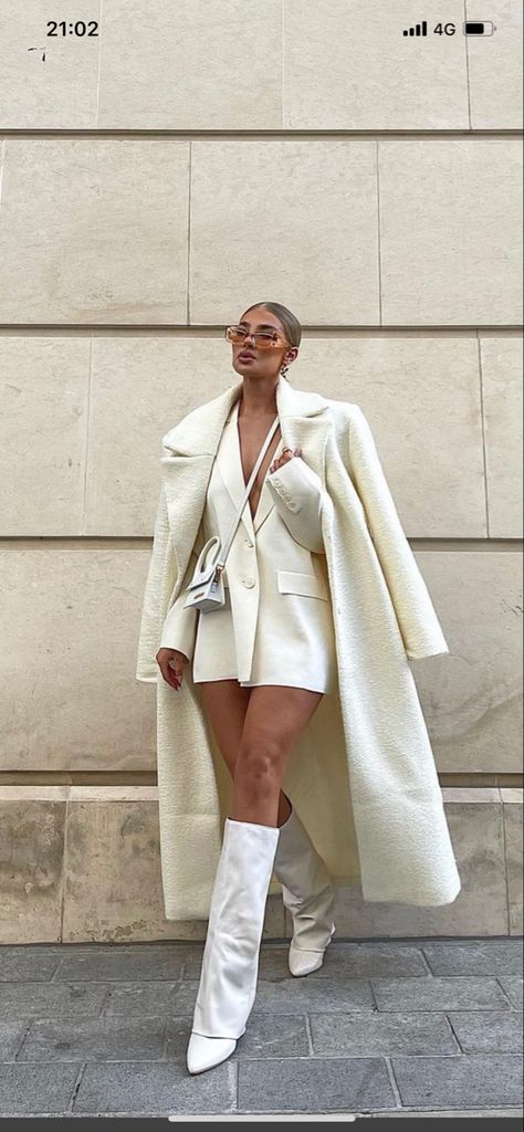 Cream Heeled Boots Outfit, Cream Thigh High Boots Outfit, Cream Knee High Boots Outfit Winter, High Knee Boots Outfit Party, Tan Over The Knee Boot Outfit, Ivory Boots Outfit, Tall Boots Outfit Winter, Fold Over Boots Outfit, Cream Boots Outfit