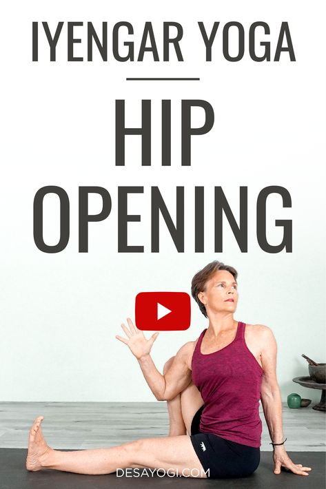 Yoga For Opening Hips, Restorative Yoga For Hips, Hip Opener Yoga Sequence, Yin Yoga Hip Openers, Bks Iyengar Yoga, Bks Iyengar, Hip Opening Yoga, Hip Openers, Hip Mobility