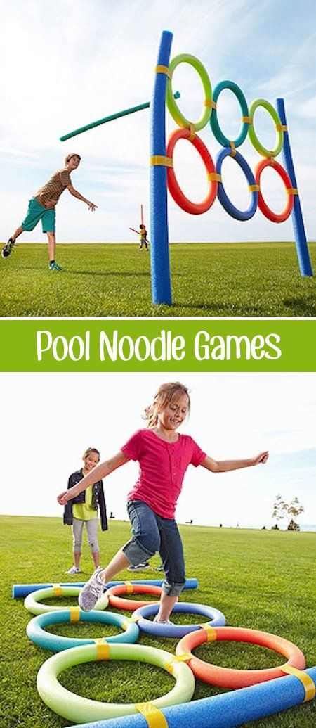 Noodle Games, Pool Noodle Games, Yard Games For Kids, Backyard Games Kids, Outdoor Games Adults, Family Games Outdoor, Picnic Games, Kids Obstacle Course, Outdoor Party Games