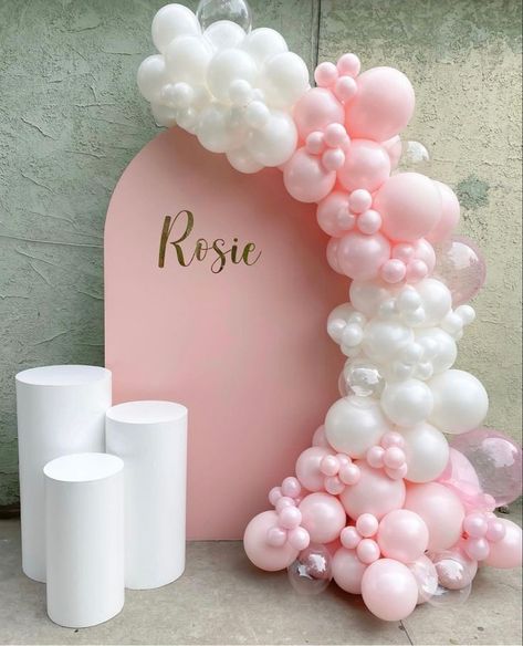 Deco Ballon, Simple Birthday Decorations, Girl Birthday Decorations, Birthday Party Theme Decorations, Girl Baby Shower Decorations, Birthday Balloon Decorations, Diy Birthday Decorations, Balloon Backdrop