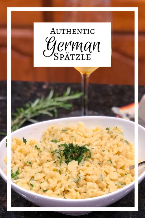 How to make authentic German spätzle in ten minutes How To Make Spätzle, Spatzle Dishes German Recipes, Homemade Spaetzle Recipes, How To Make Spaetzle Without A Spaetzle Maker, Authentic German Spaetzle, Spoetzl Recipe, German Spatzel Recipes, German Spetzler Recipe, Speatzle Recipe Germany