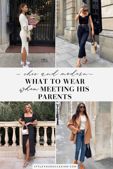 Casual Outfits For Award Ceremony, Lunch Clothes Outfit, Meeting The Parents Outfit Summer, Meeting His Parents Outfit Summer, Meeting Your Inlaws Outfit, Outfits When Meeting His Parents, What To Wear To Meet His Parents Casual, Meet The Parents Outfit Casual Classy, First Meeting Outfit