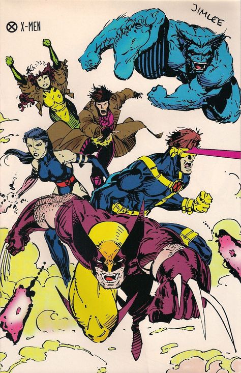 X-Men - Wolverine, Psylocke, Cyclops, Gambit, Beast and Rogue - Marvel Comics Marvel Mutants, Marvel Pics, Jim Lee Art, Mix Anime, Battle Station, John Romita Jr, Marvel Knights, Univers Marvel, Comic Book Artwork