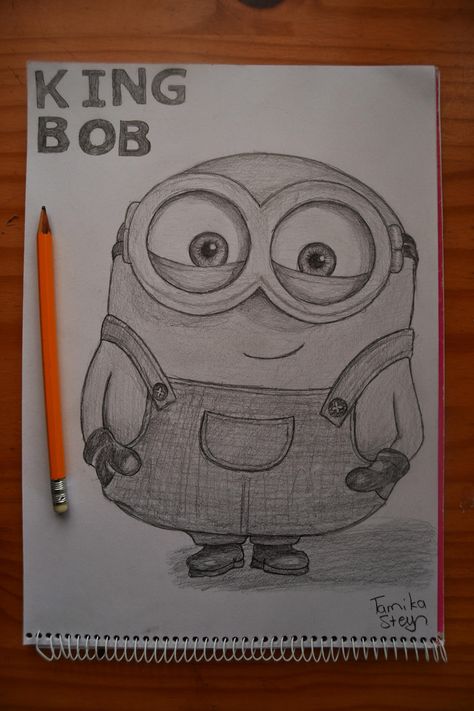 Minions Drawing, Minion Sketch, Art Minions, King Bob, Minion Drawing, Minion Art, Mini Toile, Disney Drawings Sketches, Disney Art Drawings