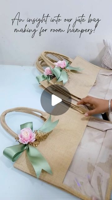 Wedding Lounge by Urvi Sethi on Instagram: "Transform your wedding celebration with our eco-friendly jute bags! 🌿

Perfect for room hampers, these stylish bags combine rustic charm with a touch of elegance, making them the ideal choice for your special day✨ Designed to add a bit of sustainability to your wedding, they’re not just practical but also a beautiful keepsake. Celebrate your love story with Wedding Lounge’s chic and green touch. 🌟

 Make every detail count and showcase your commitment to both style and the environment. 

To order now, whatsapp us on +91 8879850621📲

#weddinghampers #roomhampers #weddingroom #weddinginvitesupplier #weddingday #hampers 

#EcoFriendly #WeddingMagic #StylishAndSustainable" Plastic Cone Bag Ideas, Room Hampers For Weddings, Wedding Room Hampers, Room Hampers, Jute Bags Design, Wedding Lounge, Wedding Room, Welcome Bags, Jute Bags