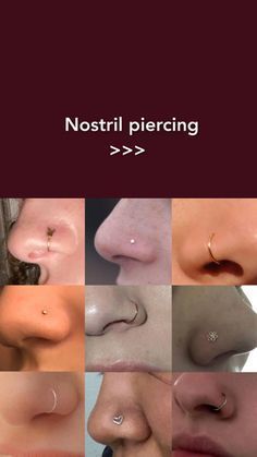 Pierced Nose Aesthetic, Pericings Name, Nose Piercing Guide, Cute Nose Piercings Aesthetic, Pirsing Ideas, Nostril Piercing Aesthetic, Piercing Ideas Nose, Nose Piercing Inspo, Nose Ring Aesthetic