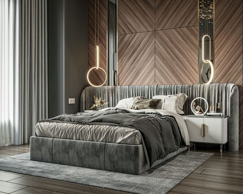 Luxury Bedroom on Behance Loft Style Apartment, Sofa Bed Frame, Floating Bed Frame, Fabric Bed Frame, Leather Sofa Bed, Luxury Bedroom Design, King Size Bed Frame, Bed Headboard, King Bed Frame