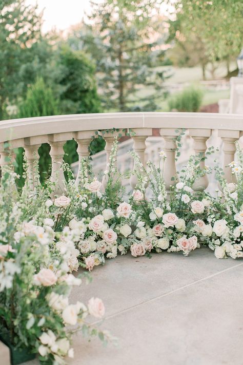 Charming European Inspired Styled Shoot at Vinoski Winery - Burgh Brides - A Pittsburgh Wedding Blog Winery Wedding Cake, Wedding Staircase, Chateau Style, Staircase Decor, European Wedding, Wedding Ceremony Flowers, Breathtaking Wedding, Blush Pink Weddings, Ceremony Inspiration