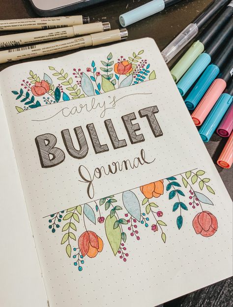 Journal Title Page, Bullet Journal 2023, Bullet Journal Title Page, Bullet Journal First Page, Bullet Journal Titles, Journal 2023, Bullet Journal Work, Bond Paper Design, Bullet Journal Ideas Templates