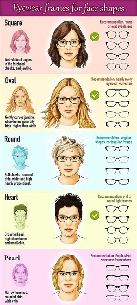 Familiarize yourself with the guidelines. For soft, round faces straight edges act harmoniously and give more firmness and dynamics. For angular, bony faces the situation is the oppisite: soft, rounded shapes gives more feminine harmony. Face Shape Chart, Eyeglasses For Round Face, Face Shape Sunglasses, Glasses For Round Faces, Angular Face, Glasses Frames Trendy, Glasses For Your Face Shape, Remove Dark Circles, Round Face Shape